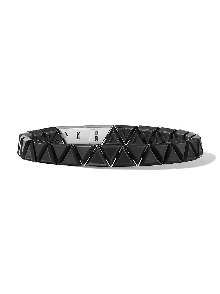 Mens Faceted Link Triangle Bracelet Product Image