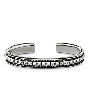 David Yurman Sterling Silver Black Diamond Pyramid Cuff Bracelet Product Image