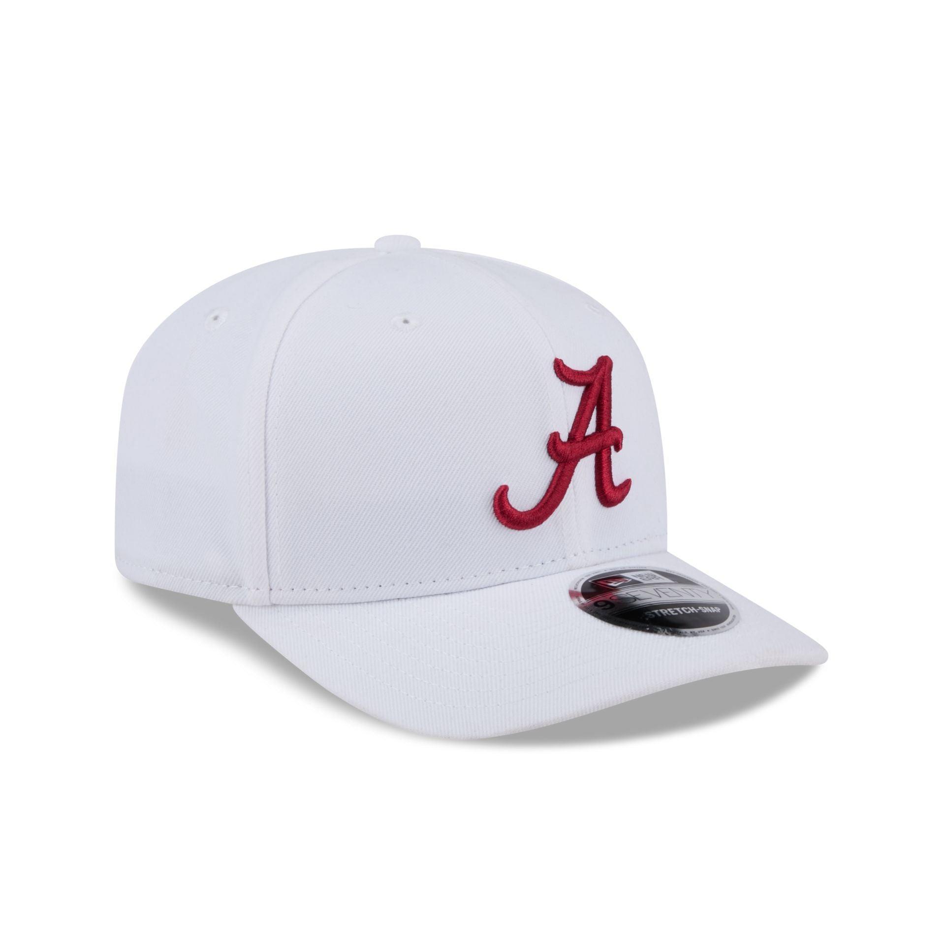Alabama Crimson Tide Basic White 9SEVENTY Stretch-Snap Hat Male Product Image