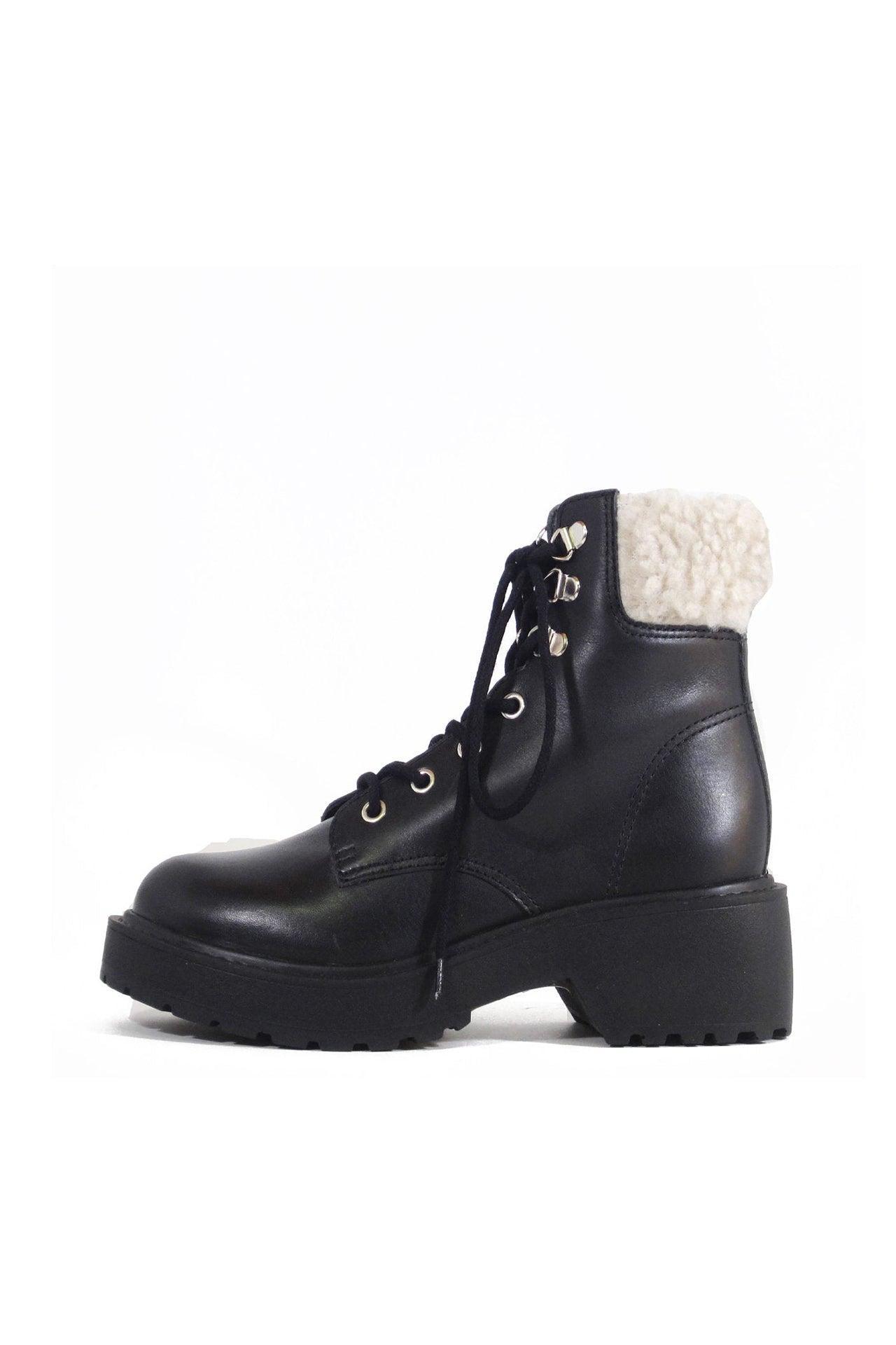 Seal Combat Boots with Shearling Product Image