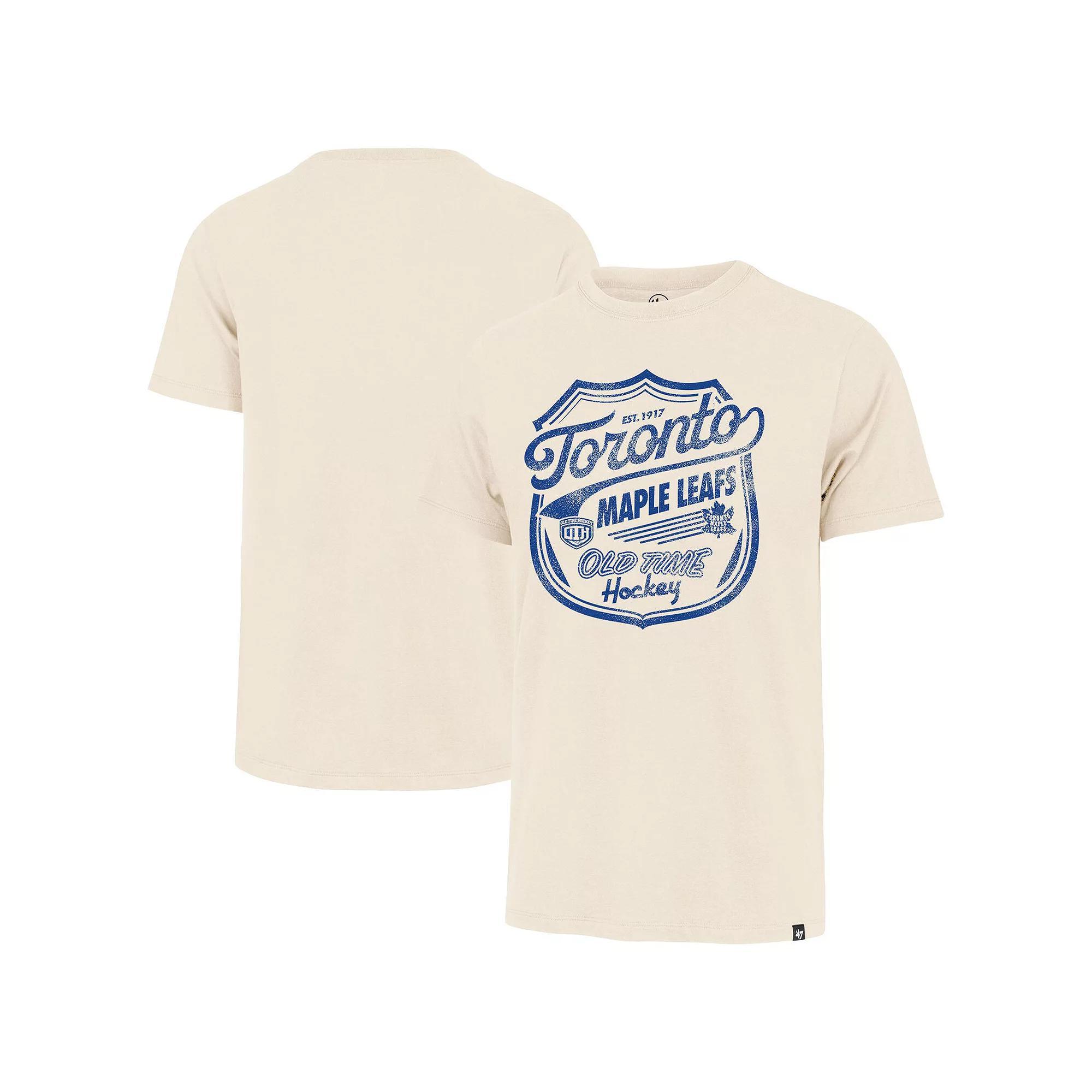 Men's '47  Cream Toronto Maple Leafs Poke Check Franklin T-Shirt, Size: 3XL, Mpl Beige Product Image