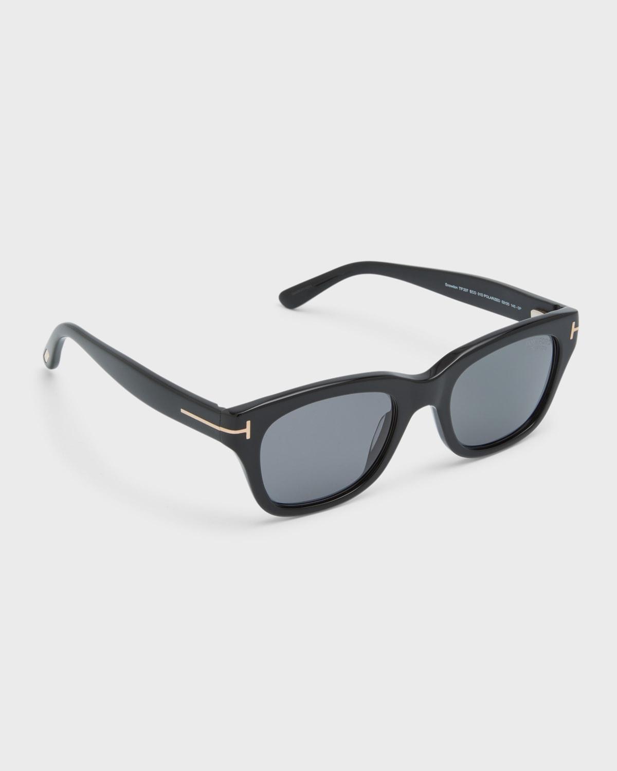 Mens Snowdon Acetate Polarized Rectangle Sunglasses Product Image