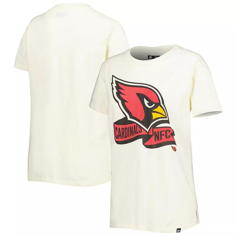 Women's New Era Cream Arizona Cardinals Chrome Sideline T-Shirt,  Product Image