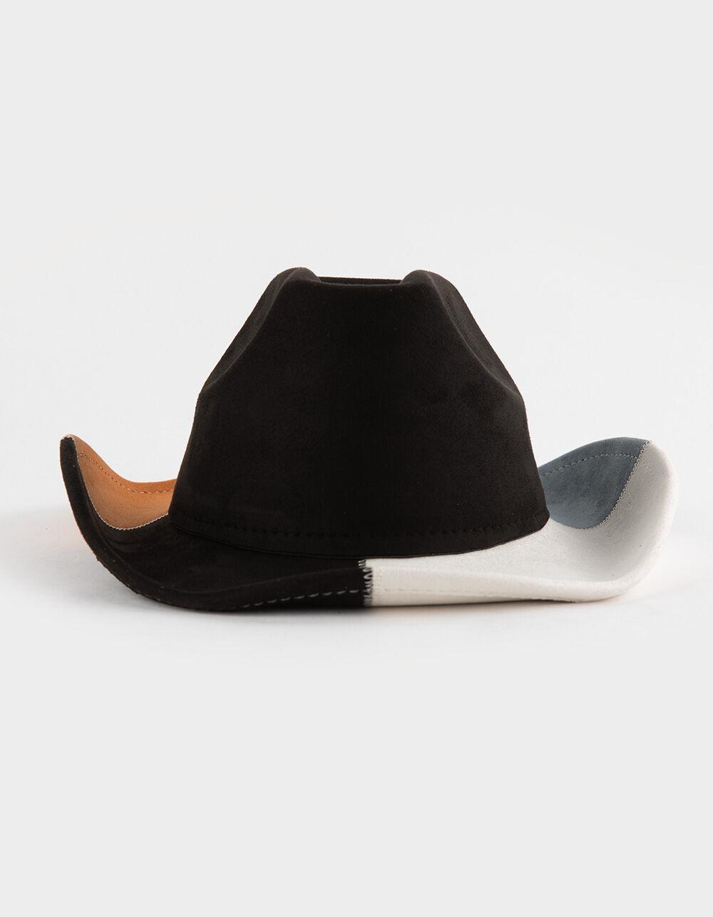 Patchwork Womens Cowboy Hat - BLACK COMBO Product Image