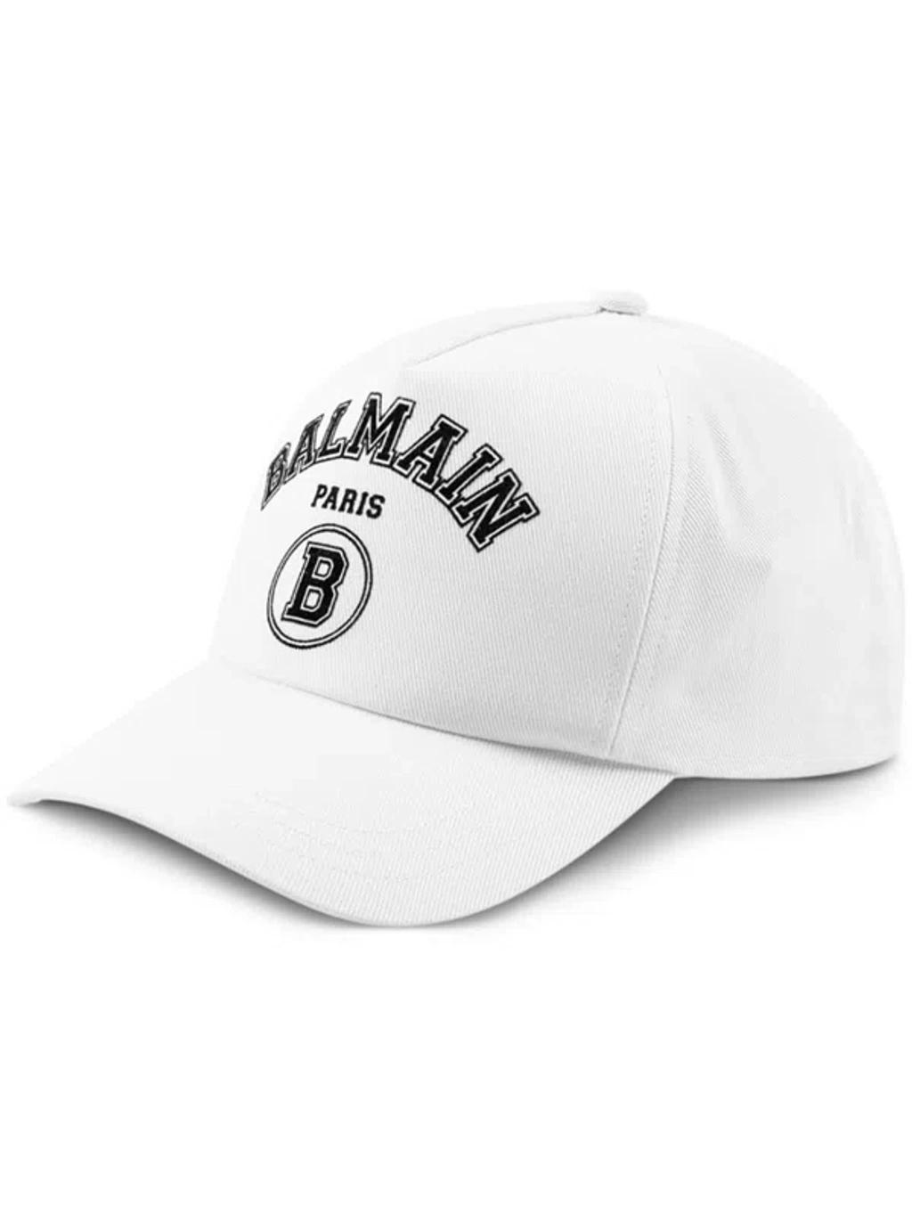 BALMAIN Paris Baseball Cap In White Product Image