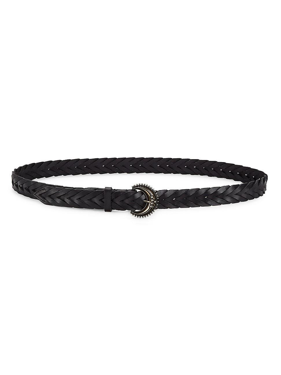 Womens Leo Braided Leather Belt Product Image