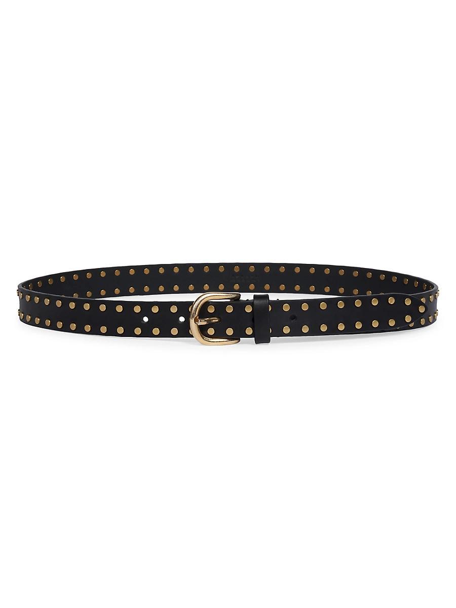 Womens Zap Studded Leather Belt Product Image