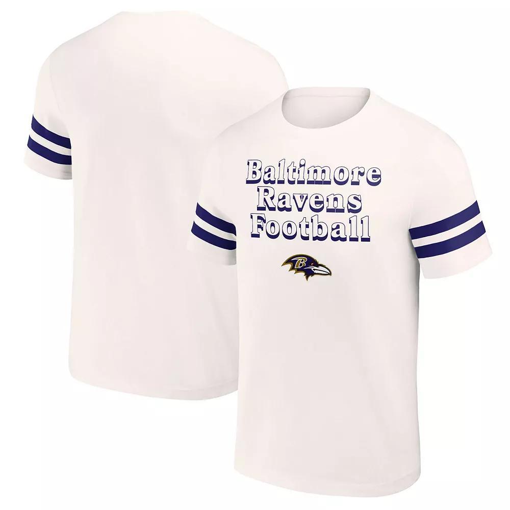 Men's NFL x Darius Rucker Collection by Fanatics Cream Baltimore Ravens Vintage T-Shirt,  Product Image