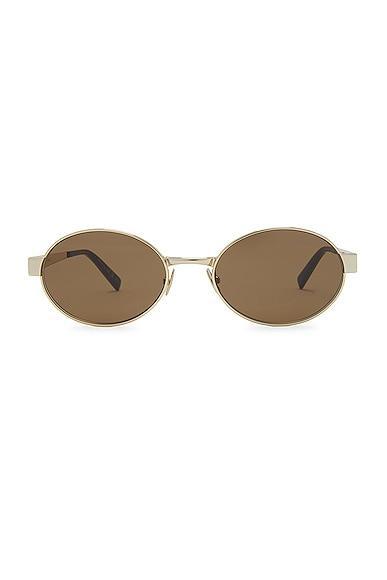 Saint Laurent Round Sunglasses in Metallic Gold Product Image