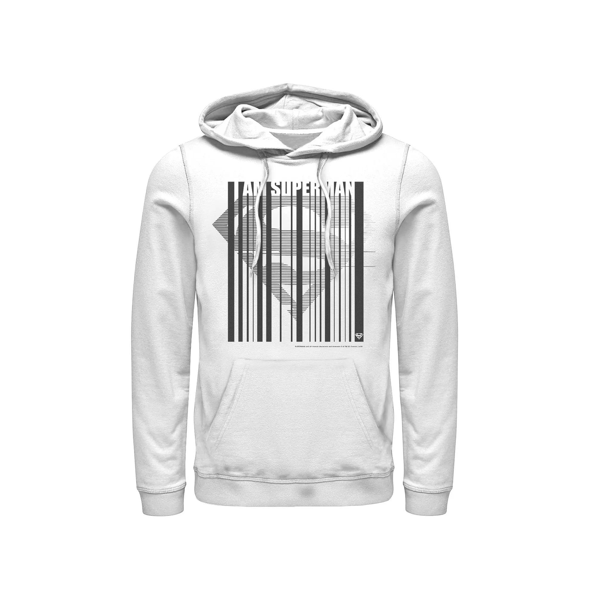 Men's DC Comics Superman Barcode Chest Logo Hoodie,  Product Image