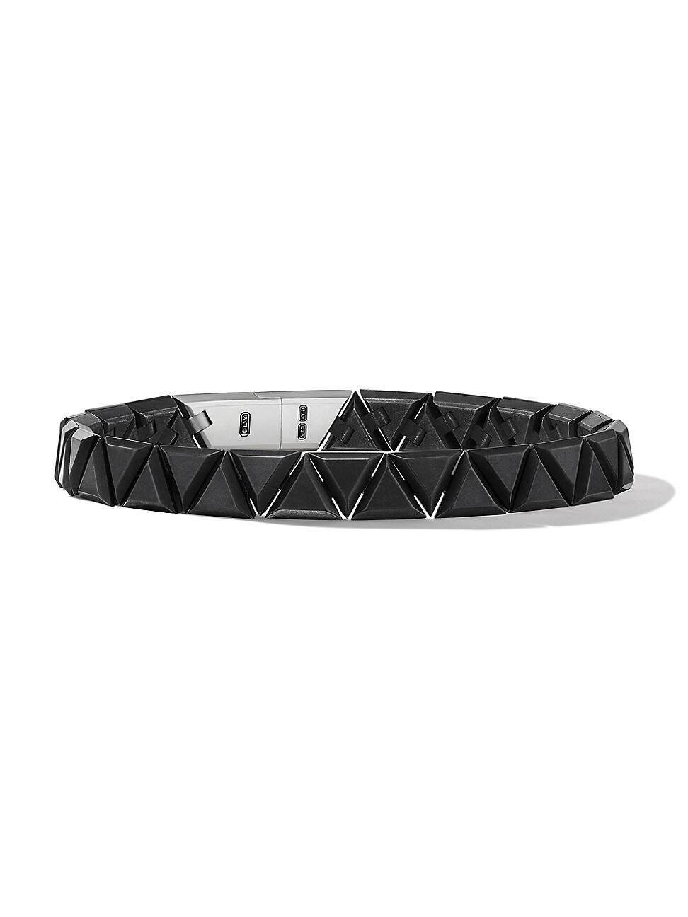 Mens Faceted Link Triangle Bracelet Product Image