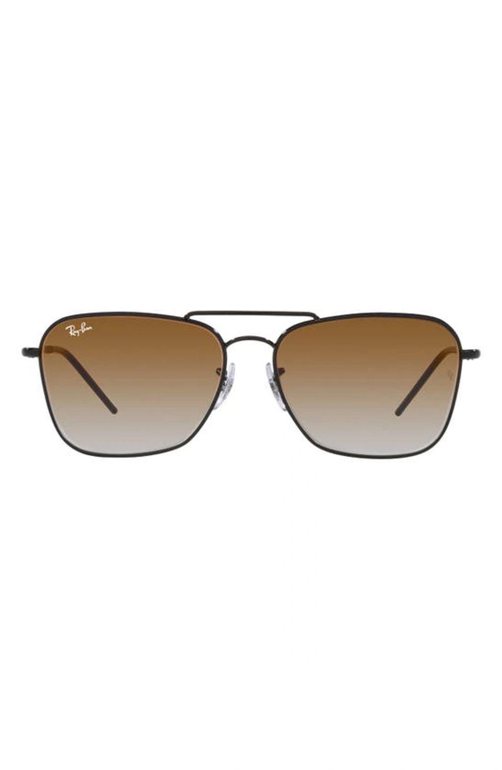 RAY BAN Caravan Reverse 58mm Gradient Square Sunglasses In Black Product Image