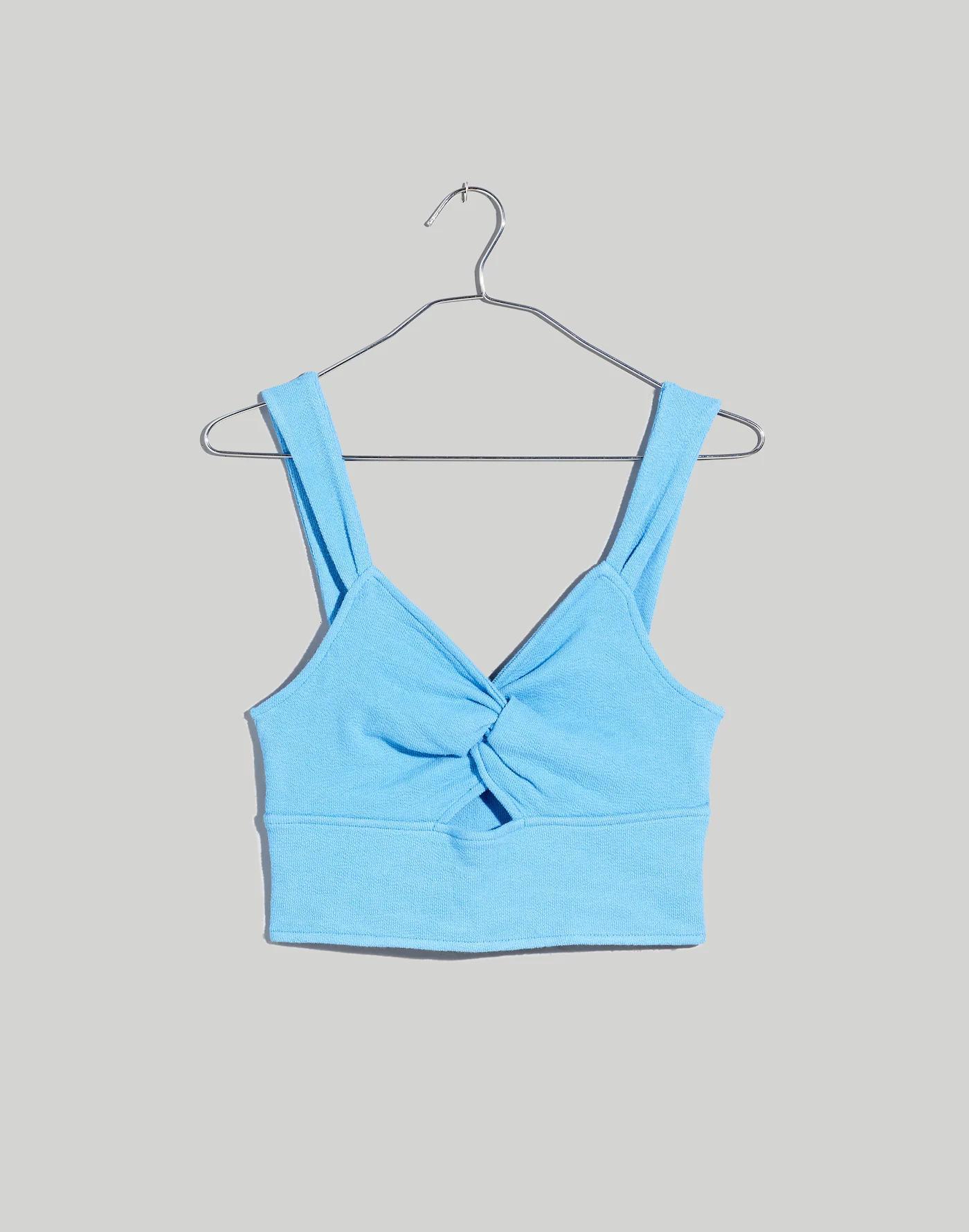 Cutout Knot-Front Crop Tank Top Product Image