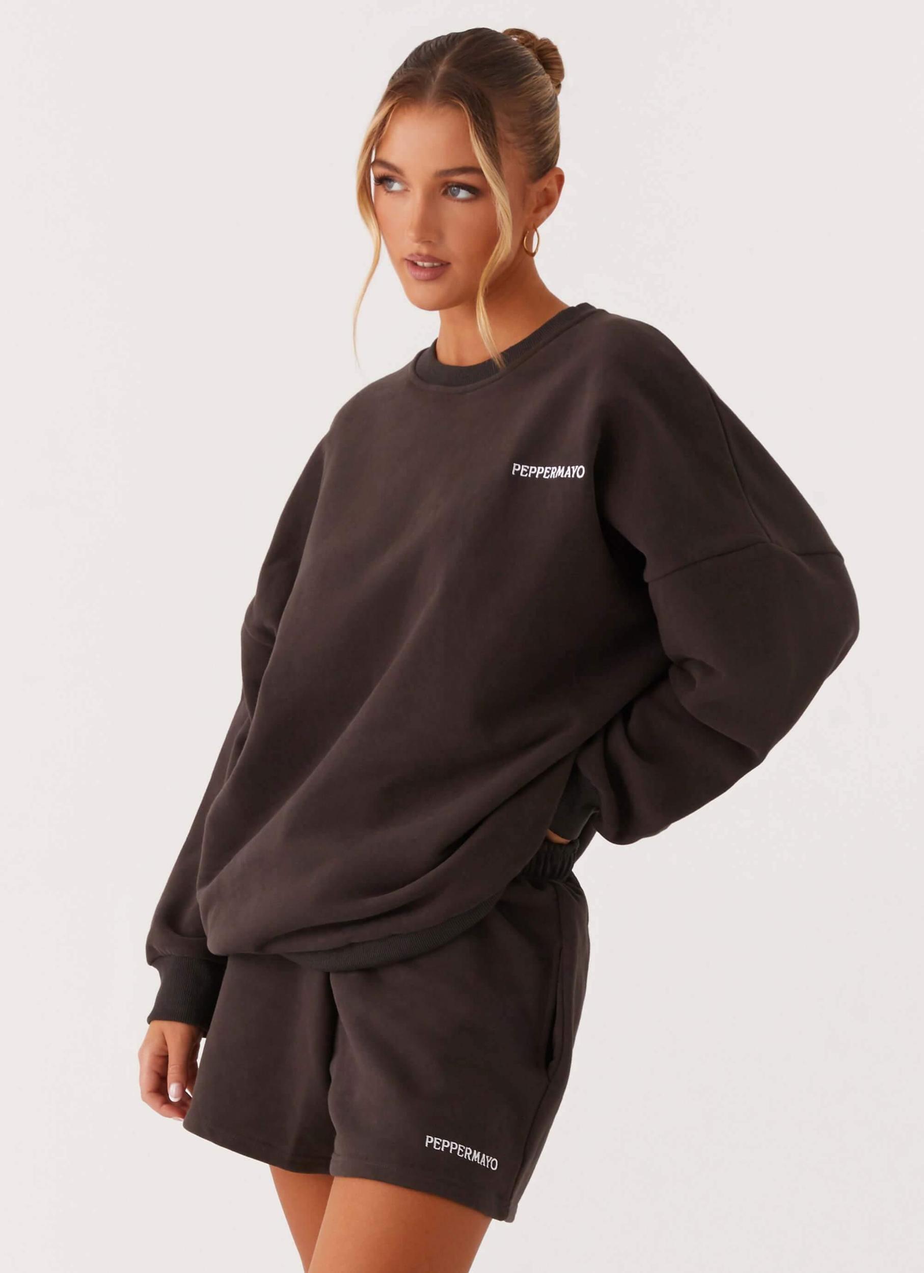 Signature Oversized Sweatshirt - Charcoal Product Image