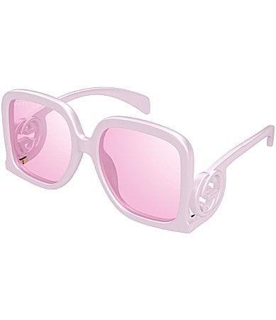 Womens 58MM Rectangular Sunglasses Product Image