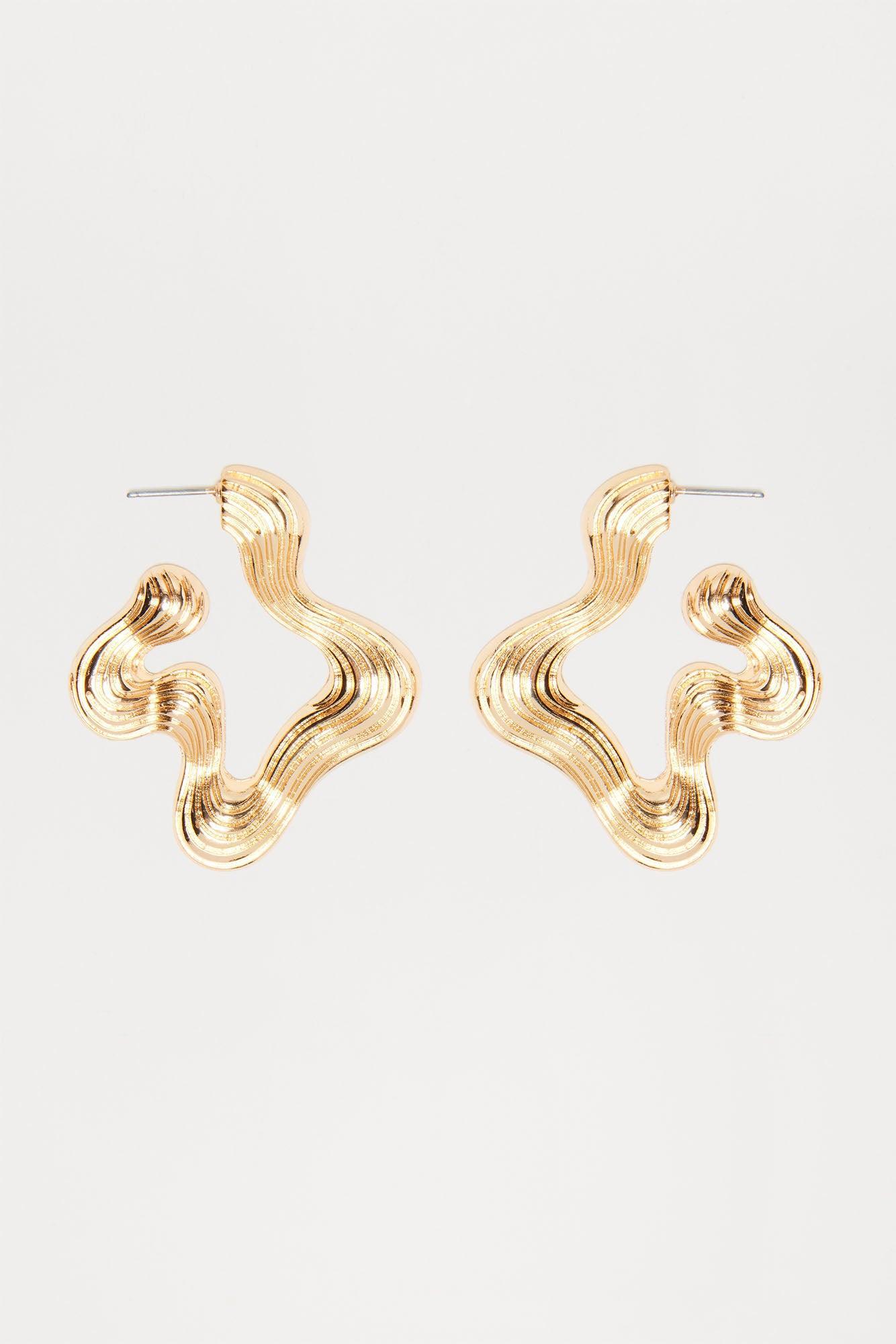 The Makers House Hoop Earrings - Gold Product Image