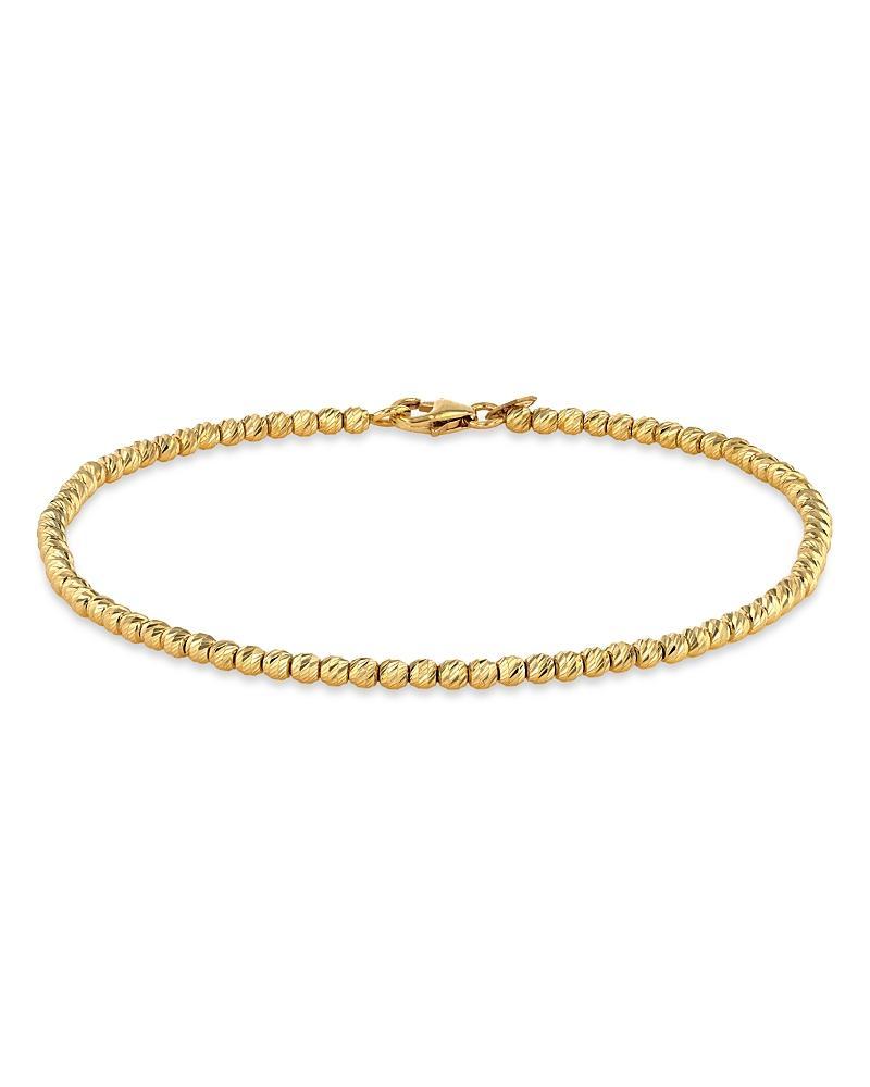 Alberto Milani Mens 18K Yellow Gold Via Palladio Textured Small Bead Bracelet Product Image