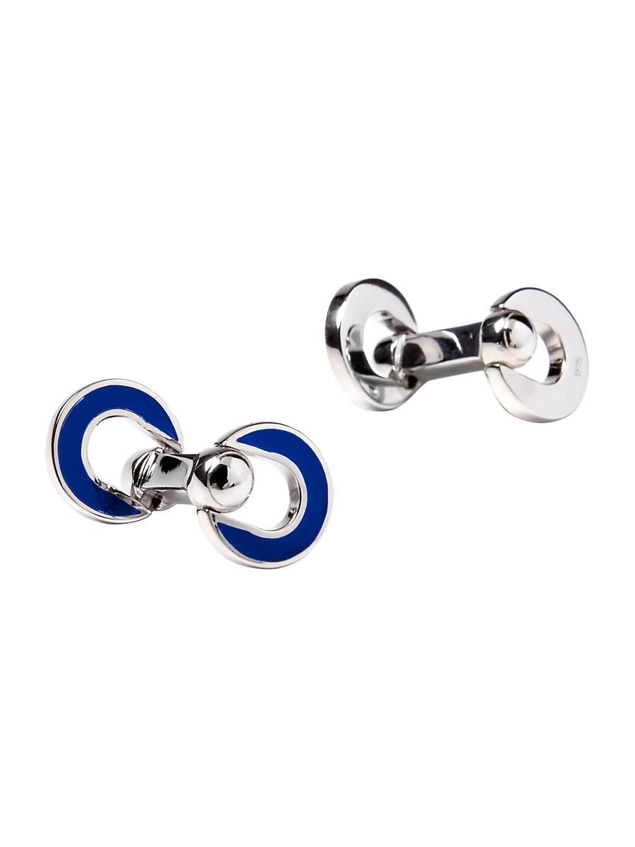 Mens Horseshoe Enamel Flip Cufflinks Product Image