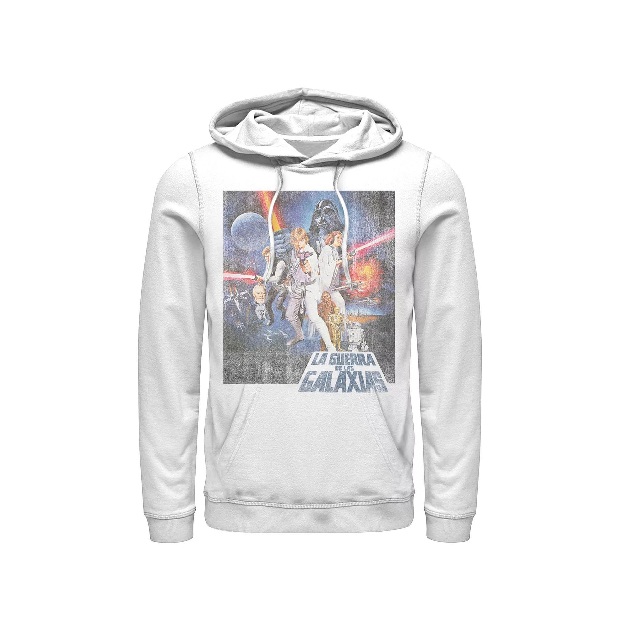 Men's Star Wars La Guerra De Las Galaxias Faded Poster Hoodie,  Product Image