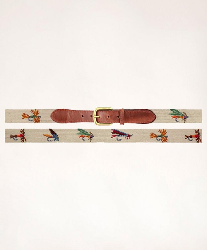 Smathers & Branson Leather Needlepoint American Flag Belt Product Image