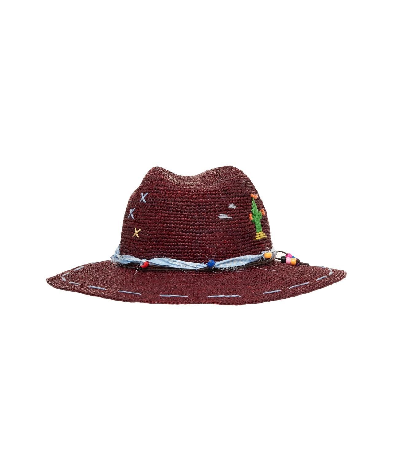 Straw hat with embroideries Product Image