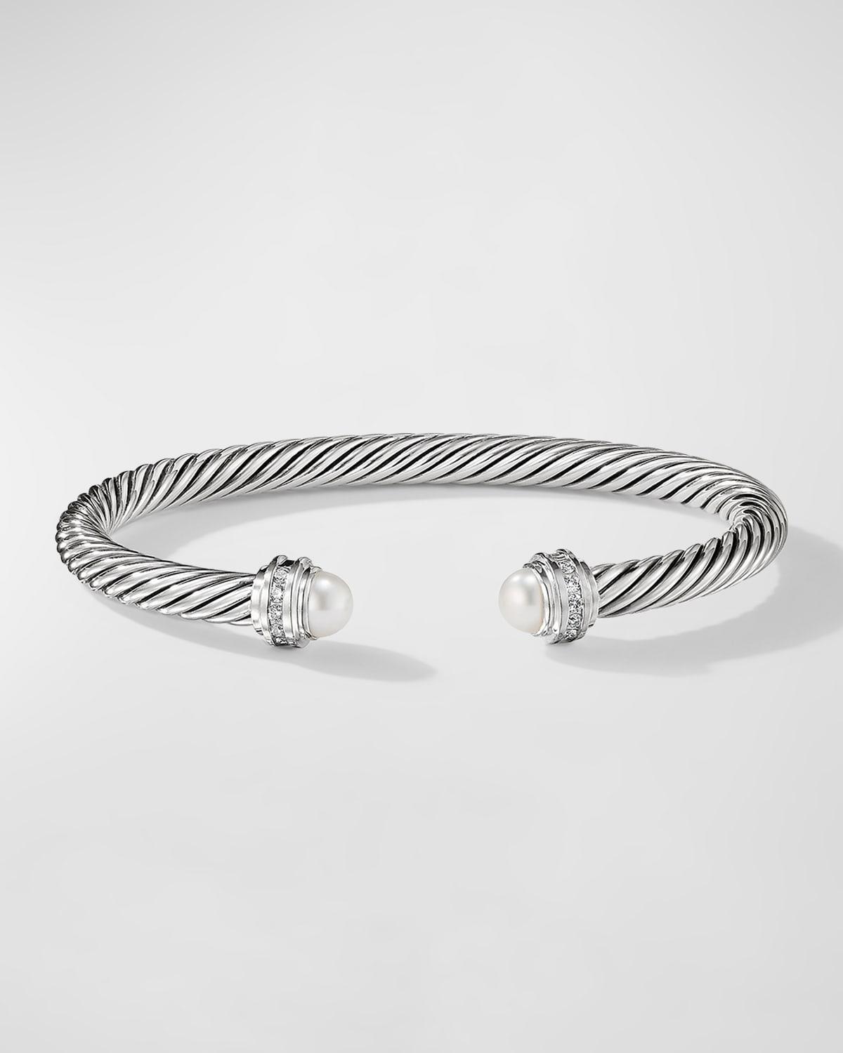 Womens Cable Classics Princess Bracelet with Pav Diamonds Product Image