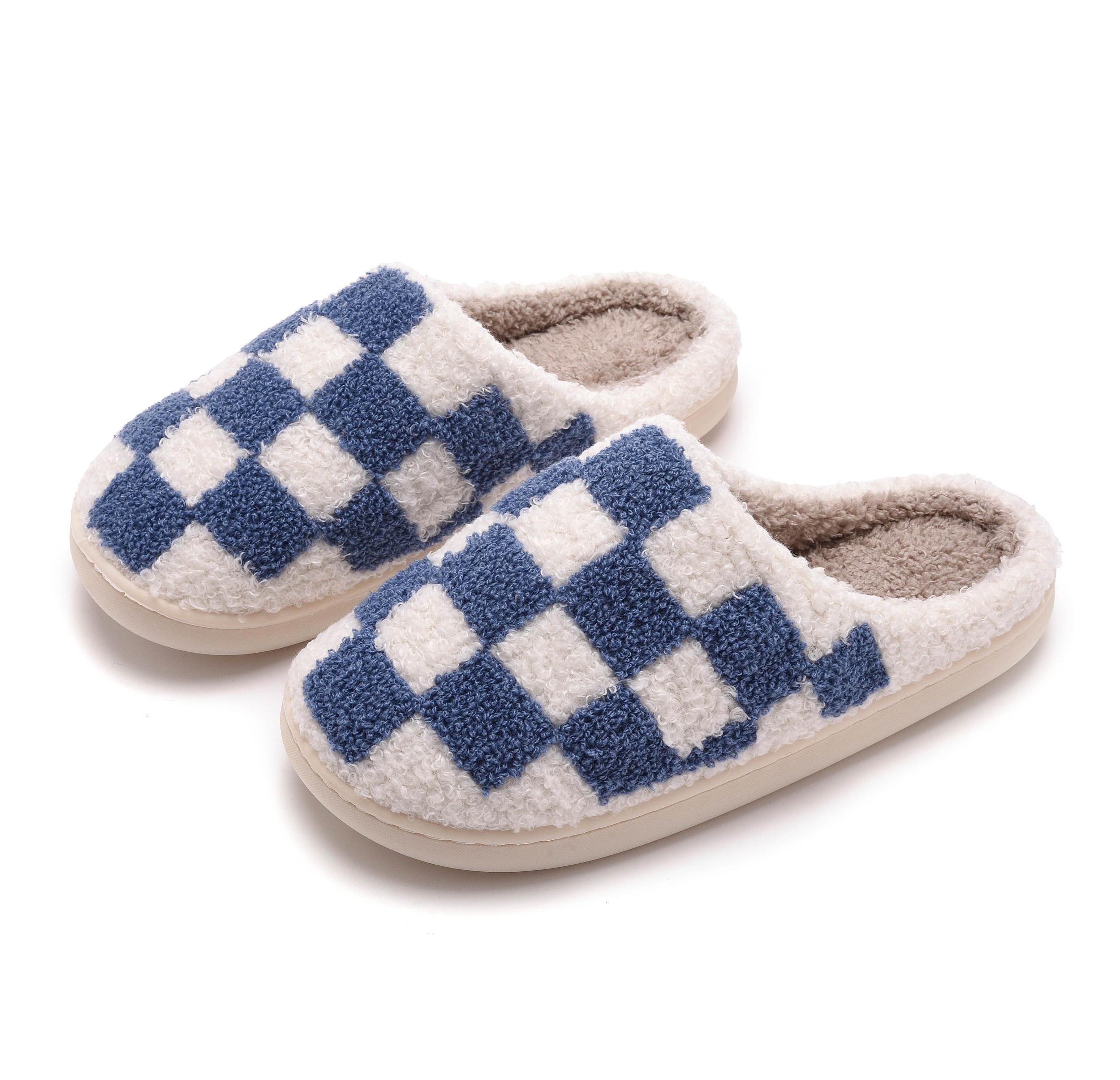 Soft Plush Checker Slipper Product Image