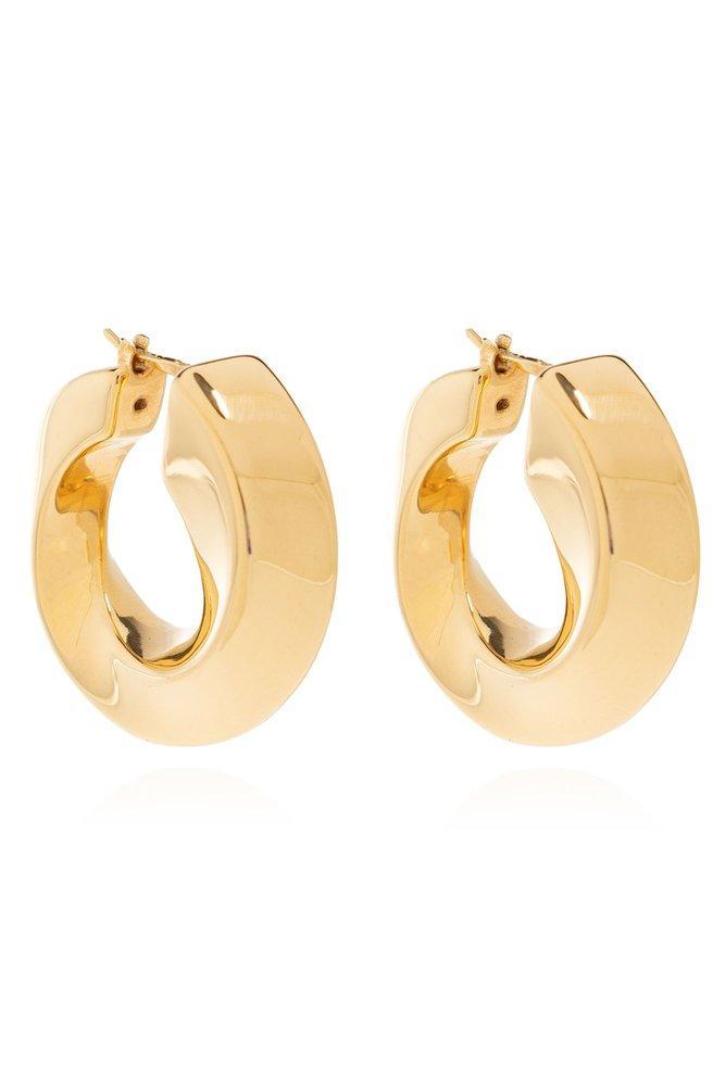 BOTTEGA VENETA Twist Hoop Earrings In Gold Product Image