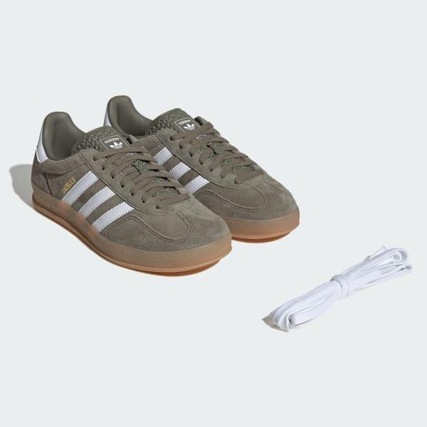 adidas Gazelle Indoor Shoes Olive Strata M 14 / W 15 Unisex Product Image