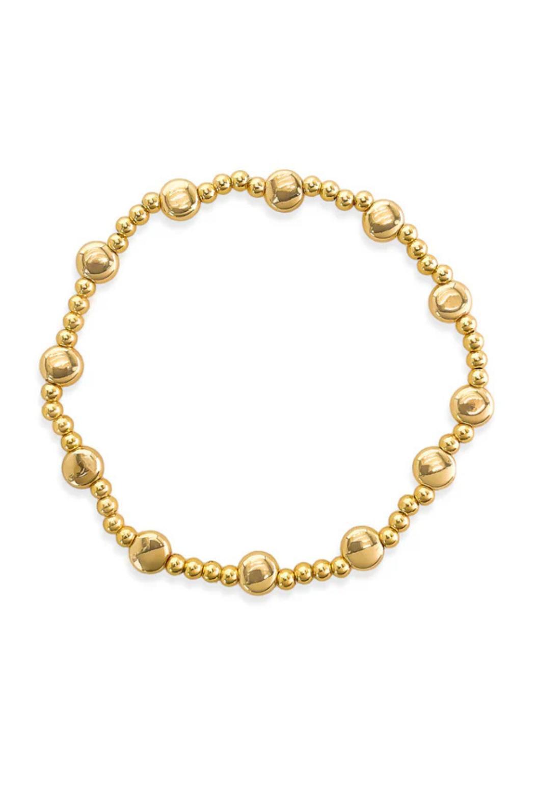 14K Beaded Stretch Bracelet Product Image