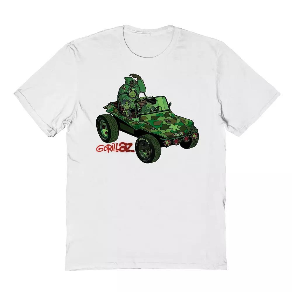 Men's GORILLAZ Self Titled Graphic Tee, Size: Small, White Product Image