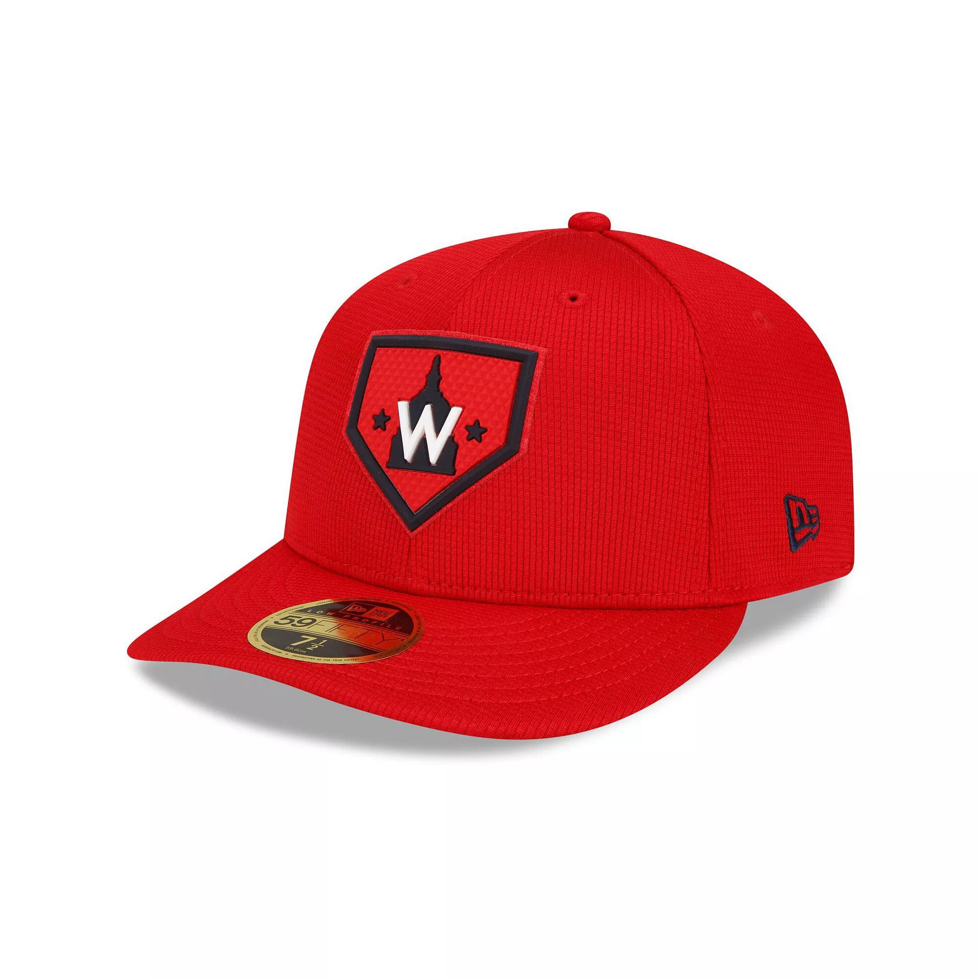 Men's New Era Red Washington Nationals 2022 Clubhouse Alternate Logo Low Profile 59FIFTY Fitted Hat, Size: 7 1/4 Product Image