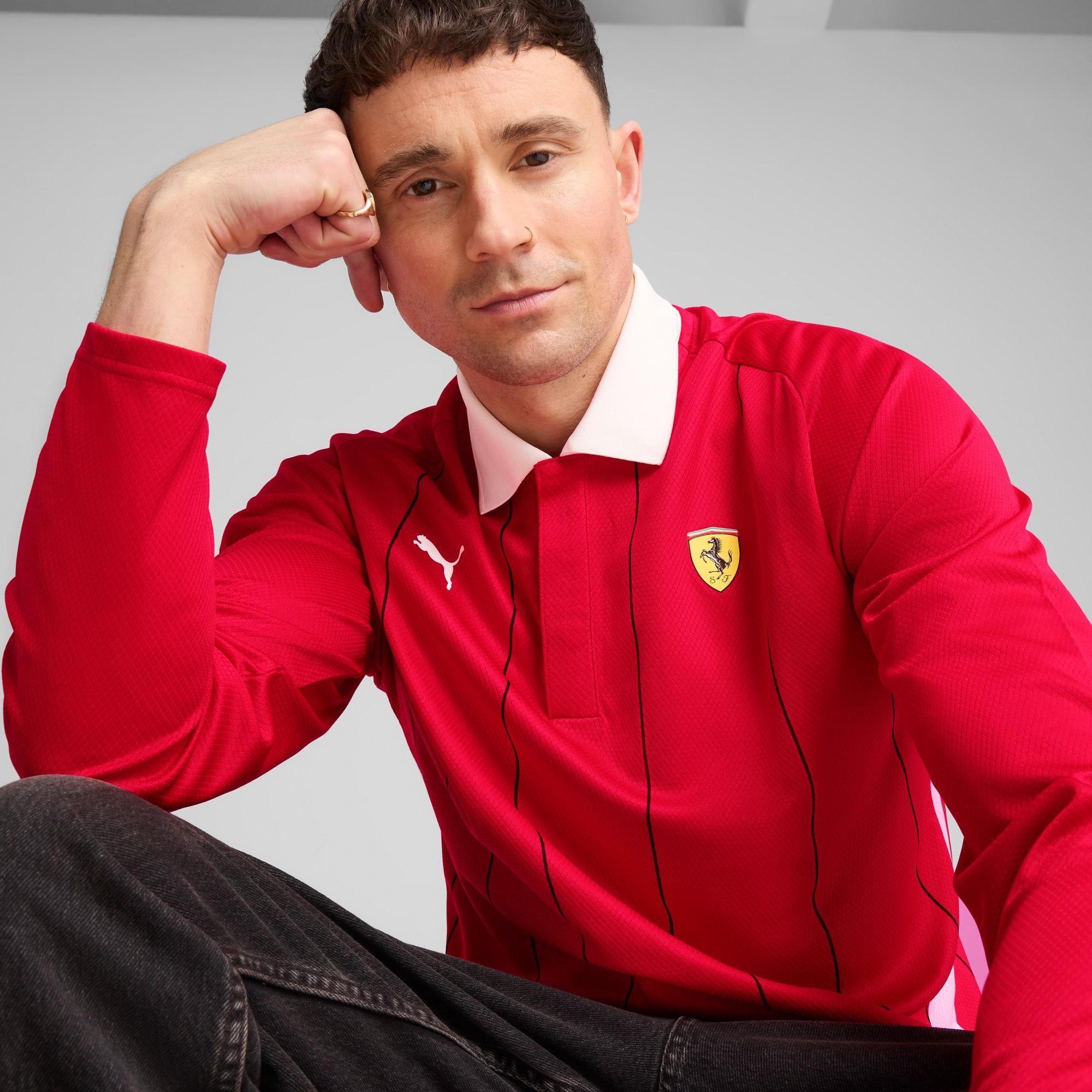 Scuderia Ferrari Race Men's Long Sleeve Polo Product Image