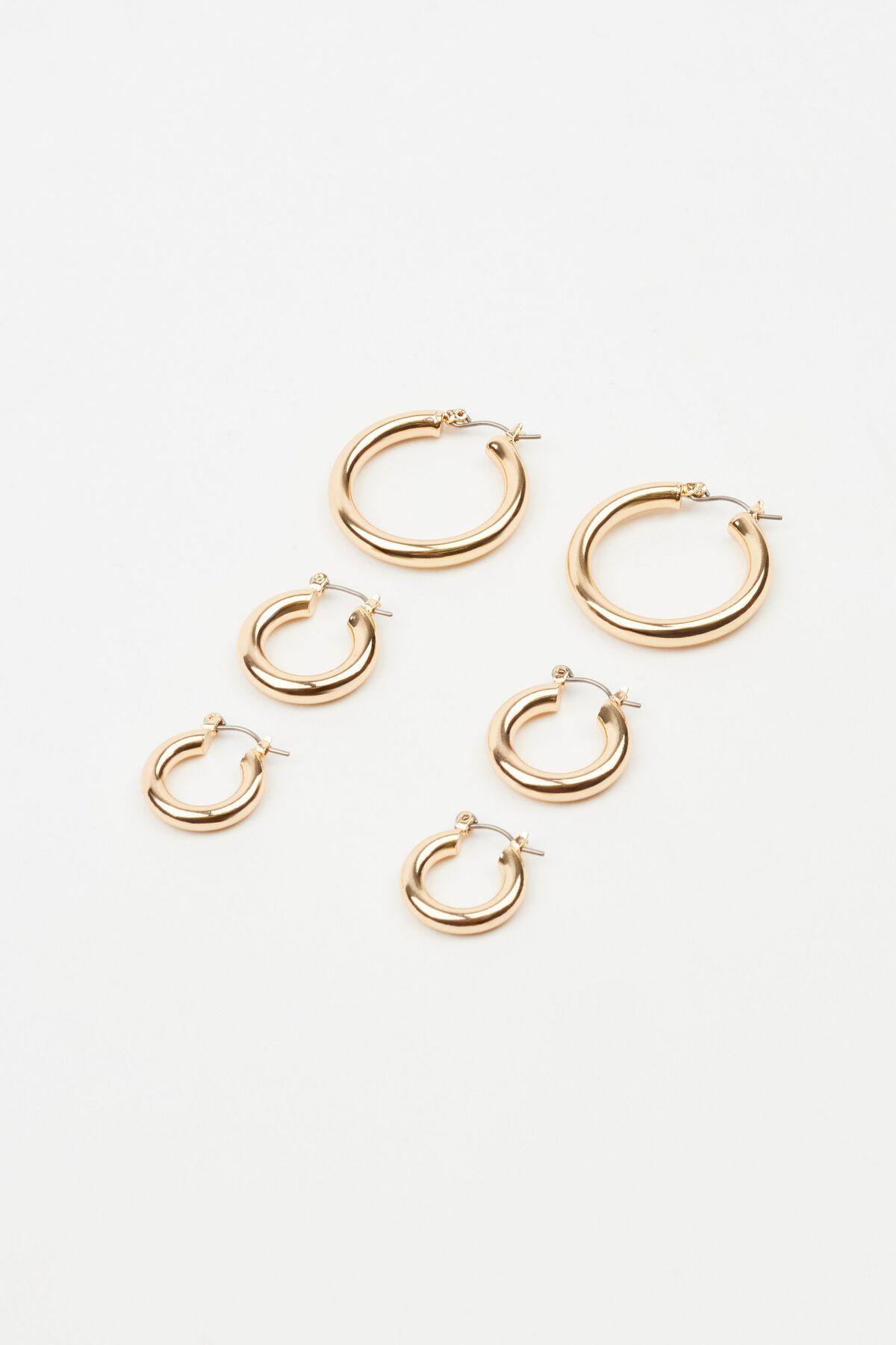 3 Pack Hoop Earrings Product Image