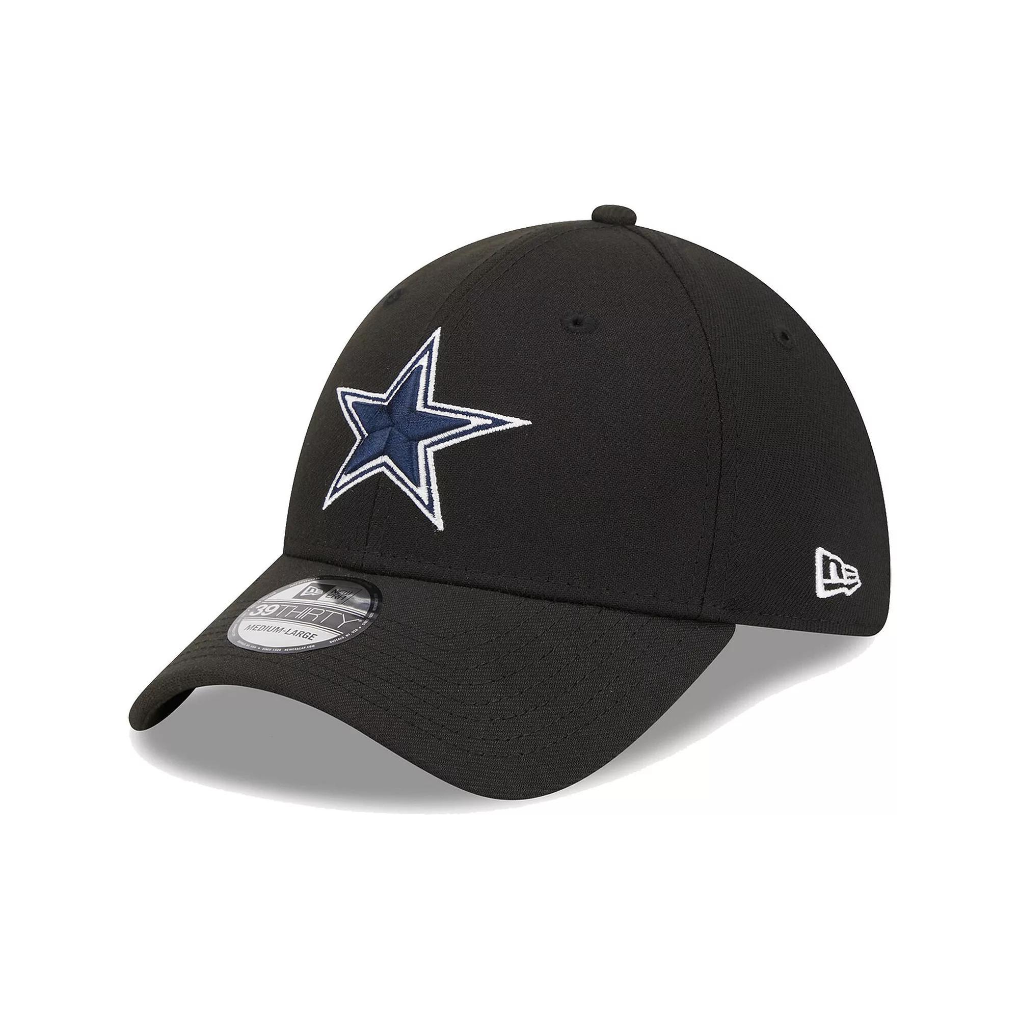 Men's New Era Black Dallas Cowboys  Main 39THIRTY Flex Hat, Size: Medium/Large Product Image