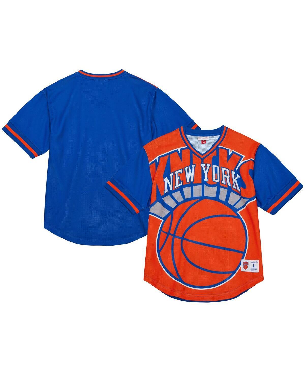 Mens Mitchell & Ness New York Knicks Jumbotron 3.0 Mesh V-Neck T-Shirt Product Image