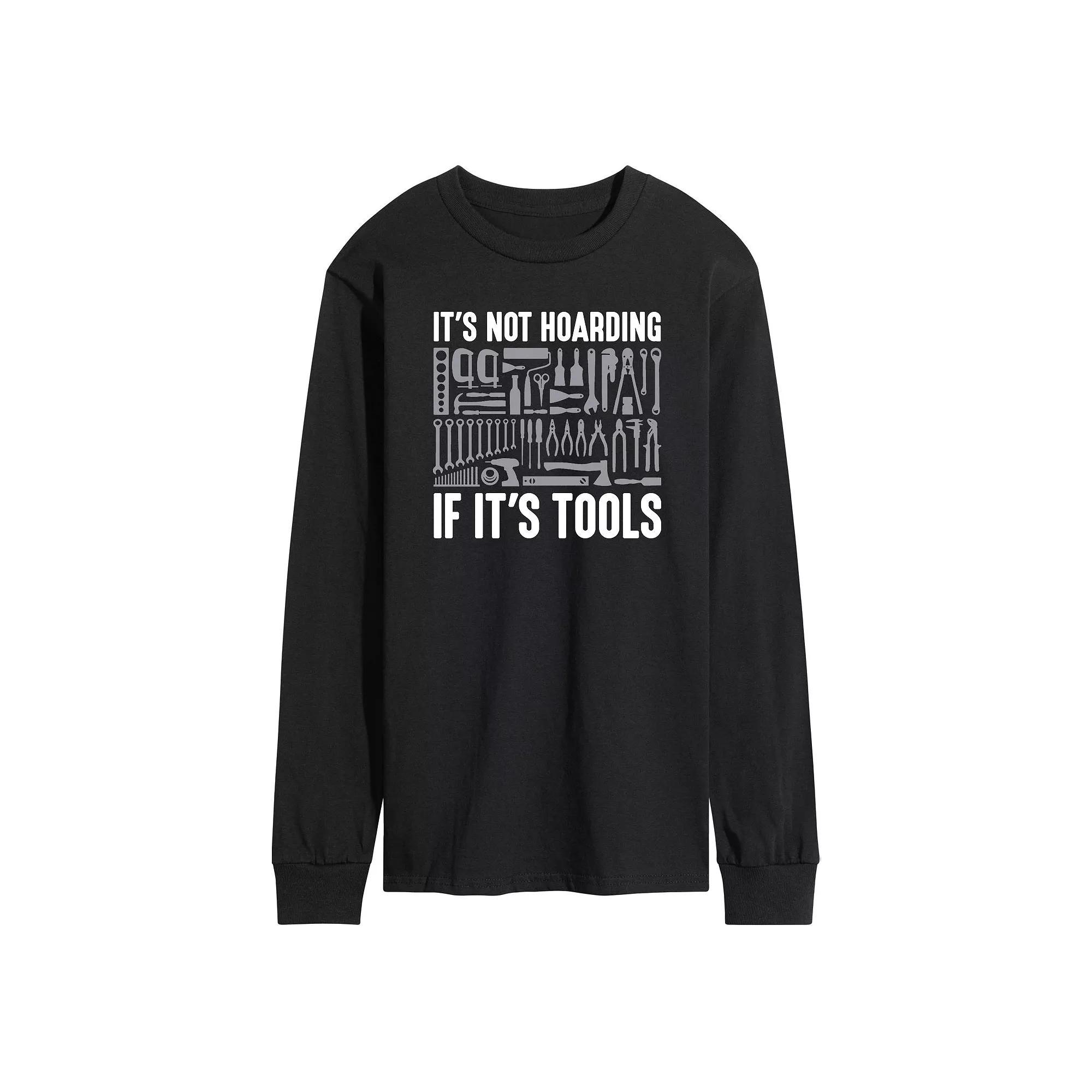 Men's It's Not Hoarding Tools Long Sleeve Tee, Size: Large, Black Product Image