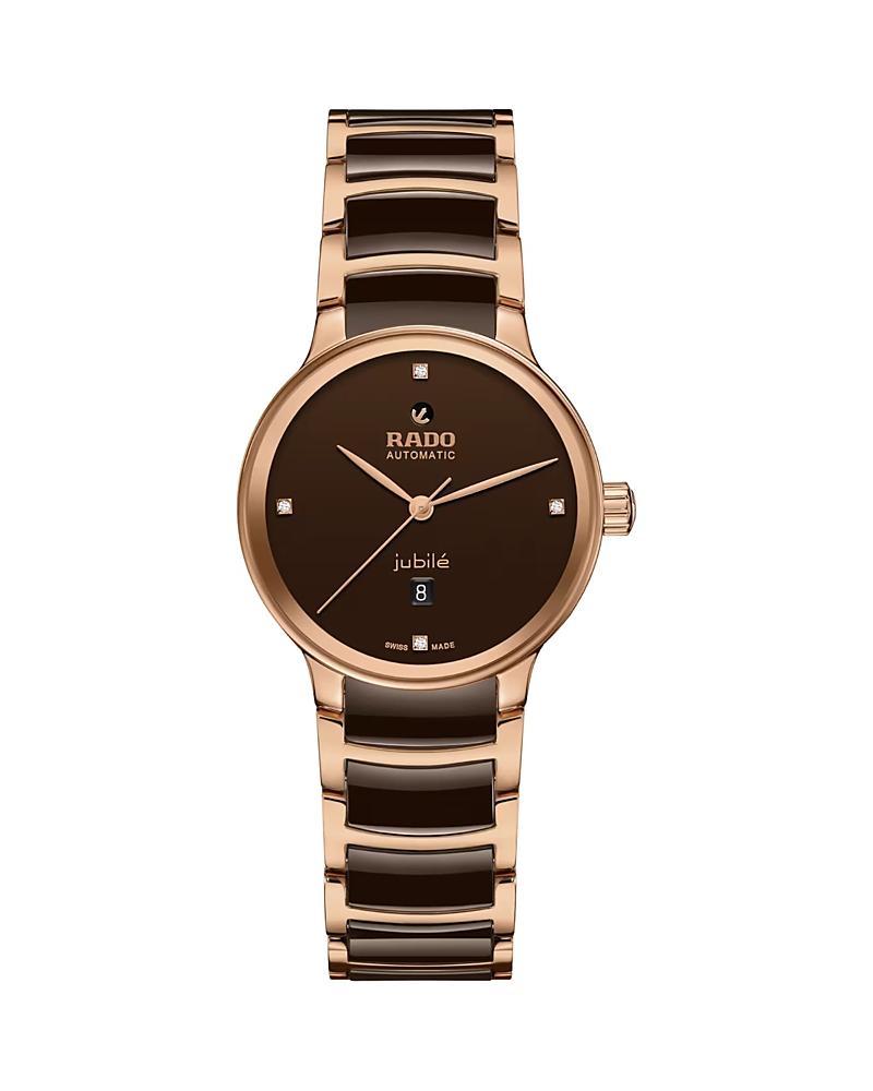 RADO Womens Centrix Automatic Diamonds Two Tone Stainless Steel Bracelet Watch Product Image