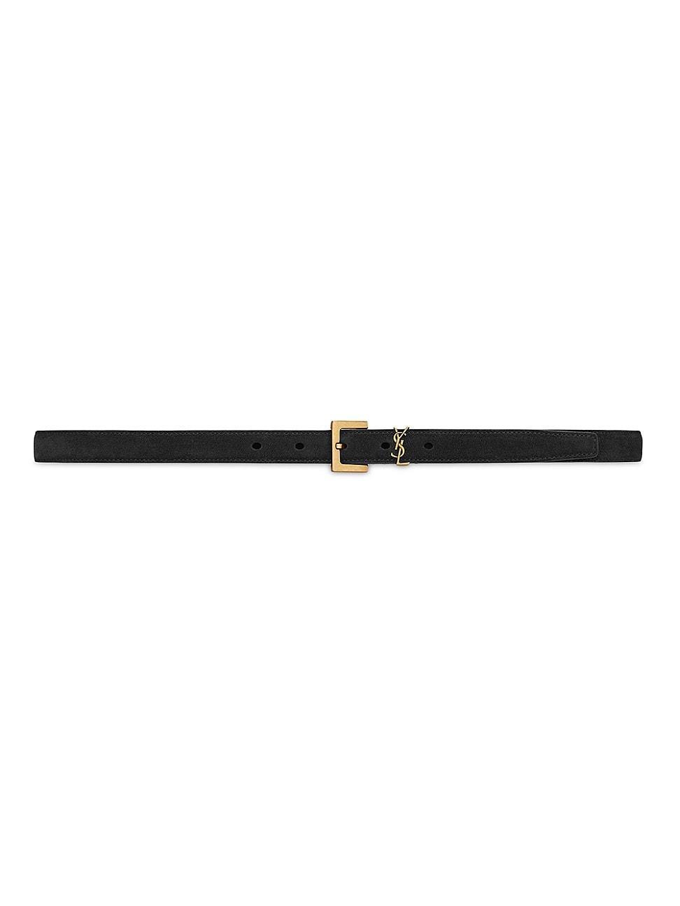 Womens Logo Skinny Suede Belt Product Image