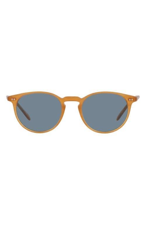 Oliver Peoples Riley Sunglasses in Semi Matte Amber Tortoise Product Image