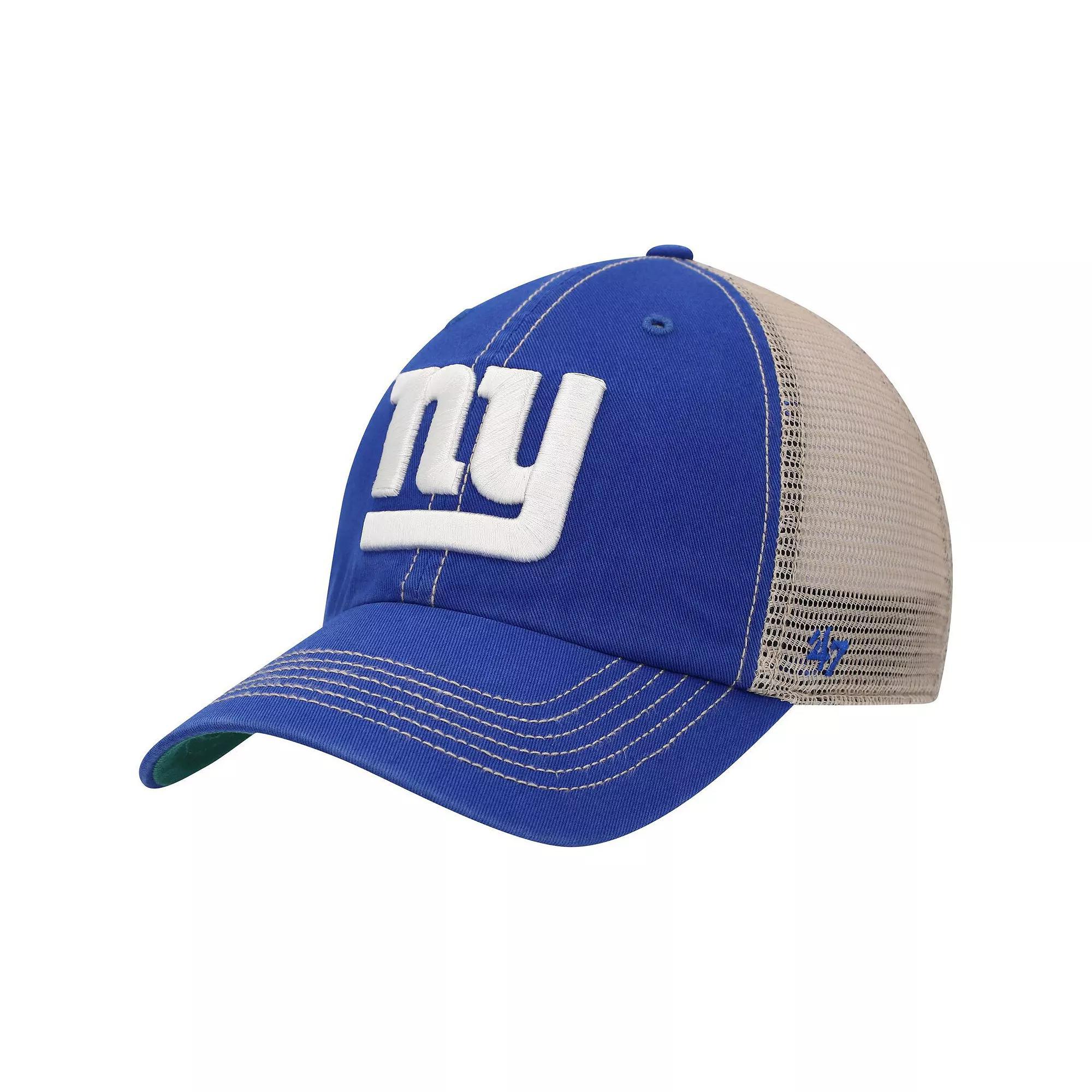 Men's '47 Royal/Natural New York Giants Trawler Trucker Clean Up Snapback Hat, Blue Product Image