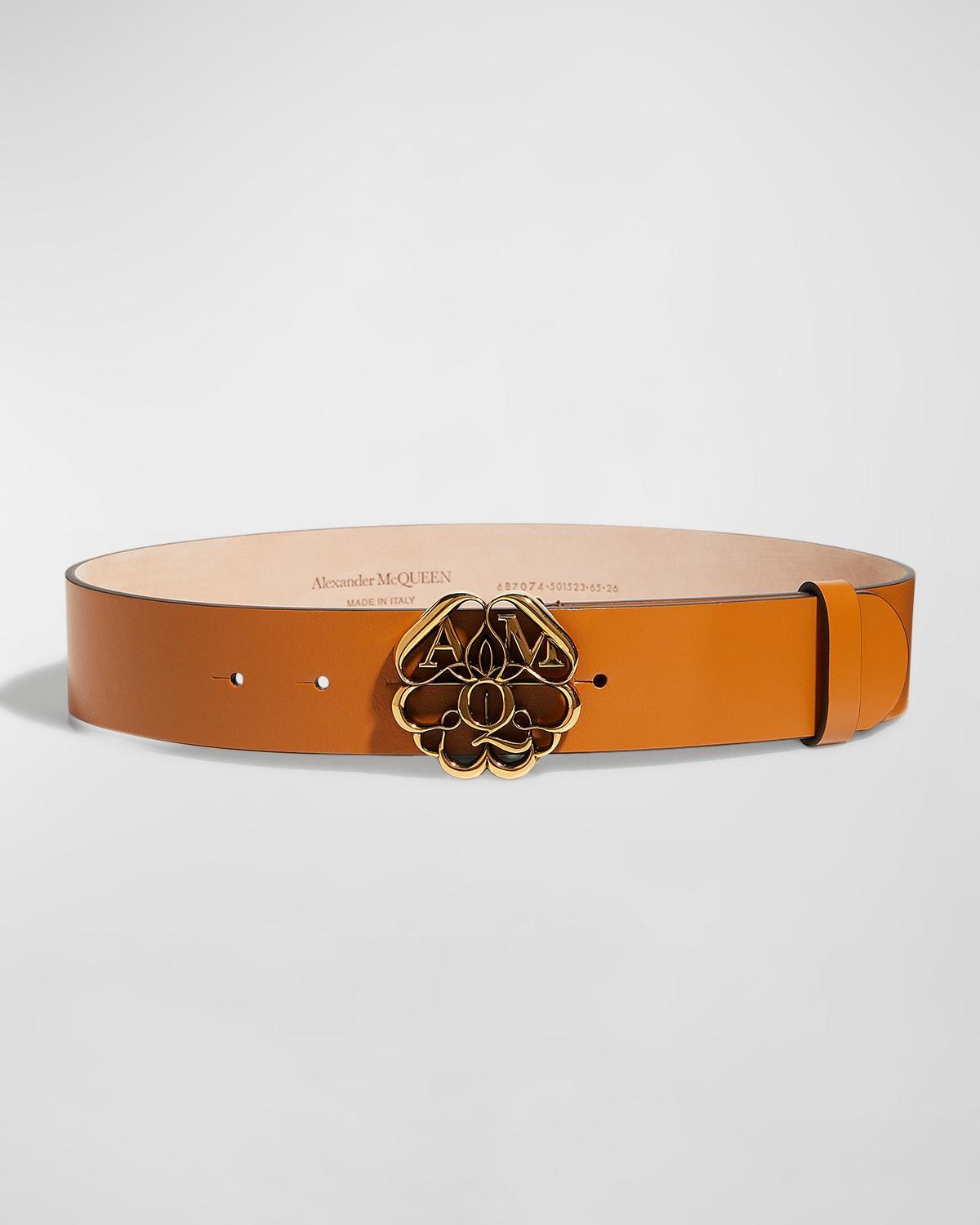 Womens Seal Logo Leather Belt Product Image