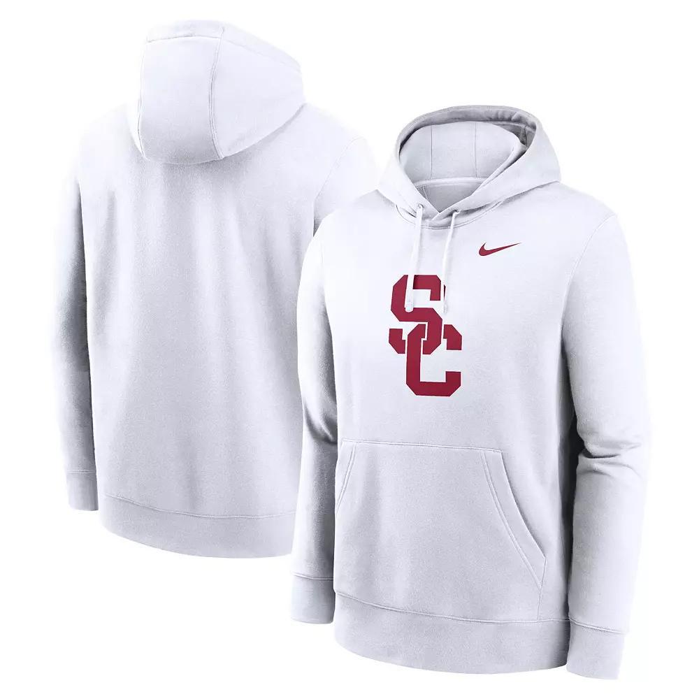 Men's Nike White USC Trojans Primetime Evergreen Club Fleece Pullover Hoodie,  Product Image