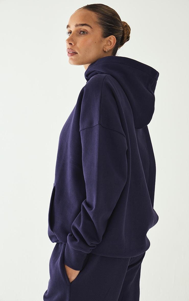 Navy Premium Basic Oversized Hoodie Product Image