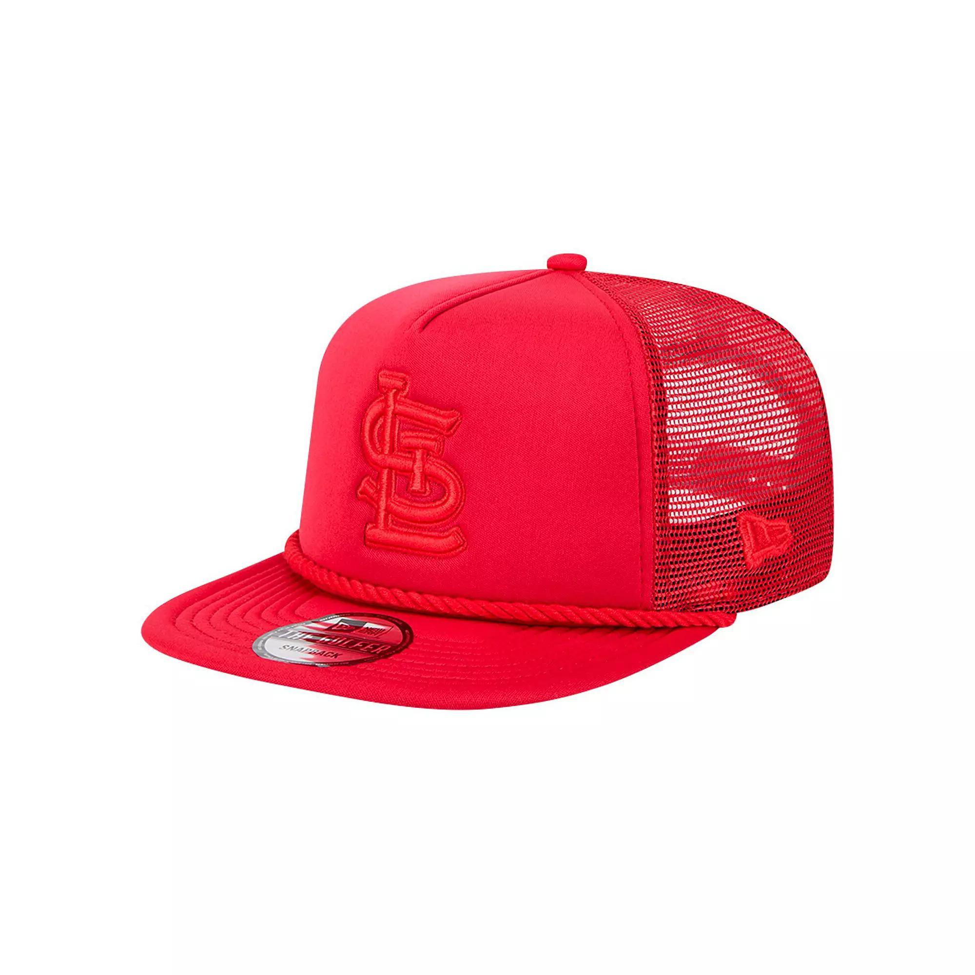 Men's New Era Red St. Louis Cardinals Tone Foam Meshback Golfer Snapback Hat Product Image
