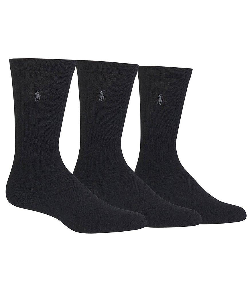 Polo Ralph Lauren Cushioned Rib Crew Socks 3-Pack Product Image