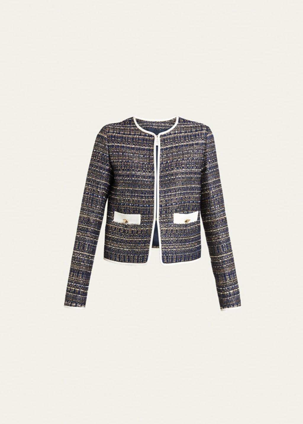 VALENTINO Tweed Party Short Jacket In Neutral Product Image