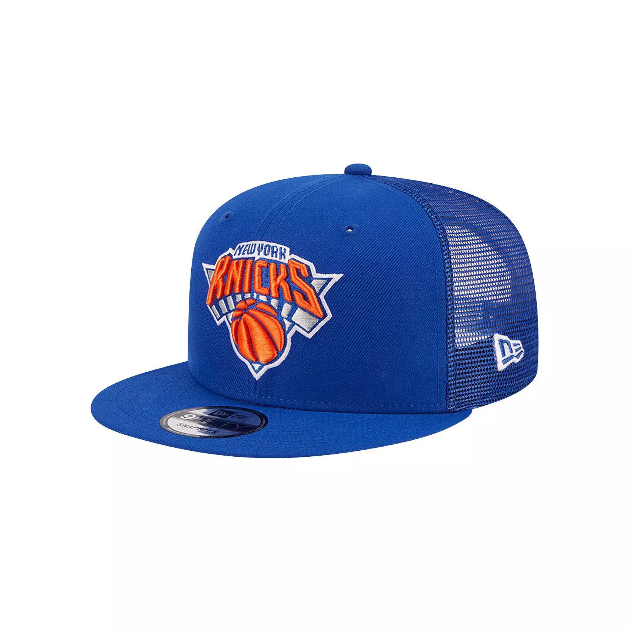 Men's New Era Blue New York Knicks Evergreen Meshback 9FIFTY Snapback Hat Product Image