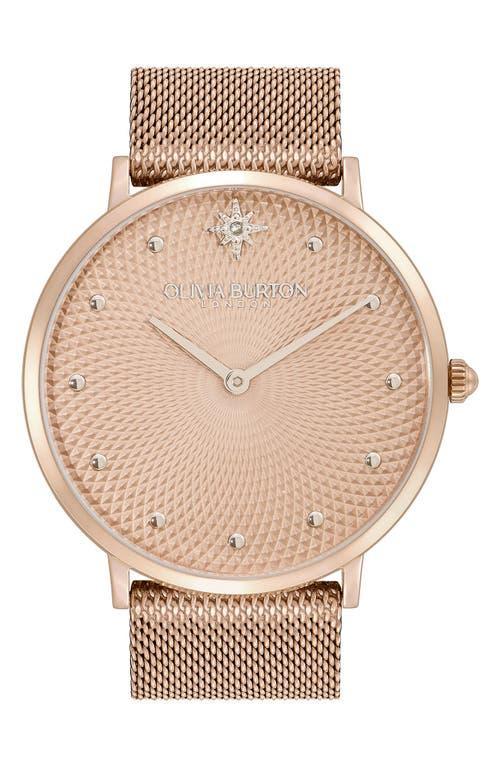 Olivia Burton Celestial Quartz Analog Pink Leather Strap Watch Product Image