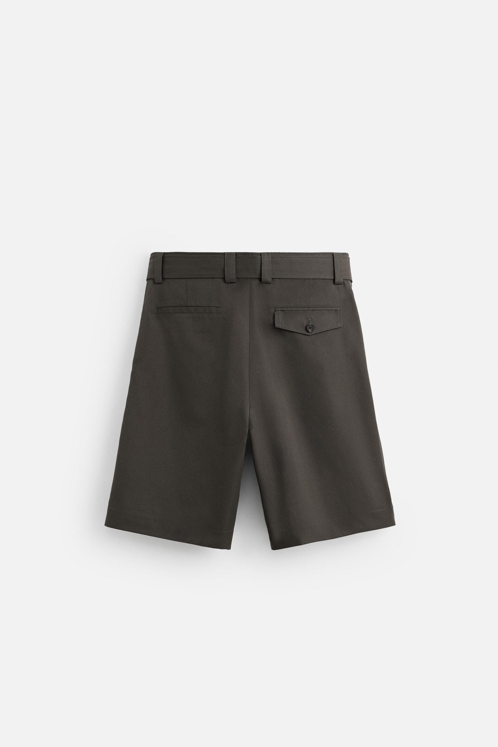 BELTED WIDE FIT BERMUDA SHORTS Product Image